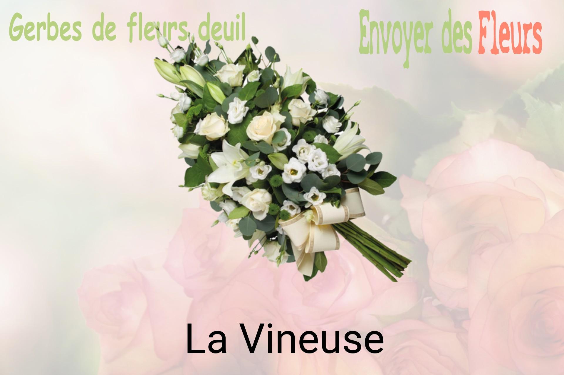 Gerbe de fleurs de deuil livrée à La Vineuse